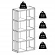 Winsome Timothy 4x2 Wood Storage Cabinet w/ Wainscoting Panel in Black