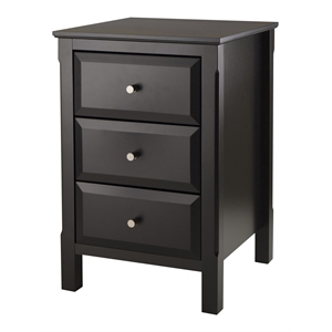 Winsome Timmy Transitional Composite Wood Accent Table in Black
