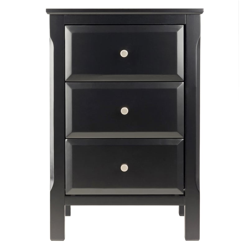 Winsome Timmy Transitional Composite Wood Accent Table in Black
