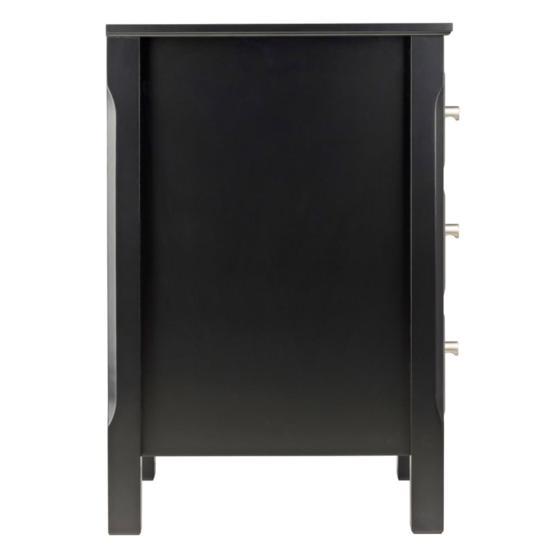 Winsome Timmy Transitional Composite Wood Accent Table in Black