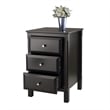 Winsome Timmy Transitional Composite Wood Accent Table in Black