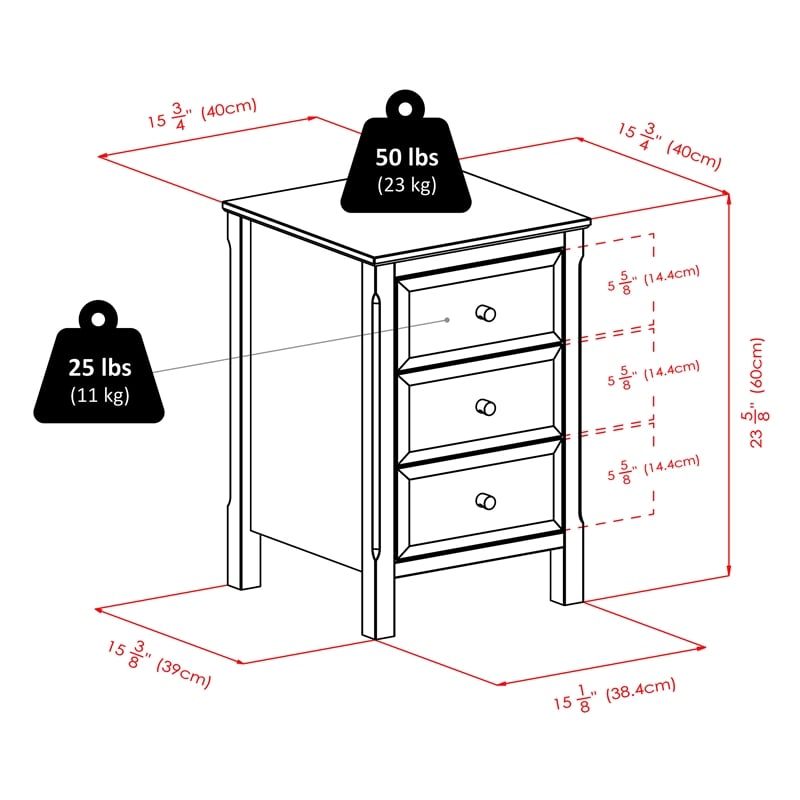 Winsome Timmy Transitional Composite Wood Accent Table in Black