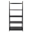 Winsome Adam 5-Tier A-Frame Transitional Solid Wood Book Shelf in Black