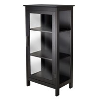 Coaster® Black/Clear 5-Shelf Glass Curio Cabinet