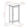 Winsome Poppy Display Transitional Solid Wood/Glass Curio Cabinet in Black