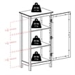 Winsome Poppy Display Transitional Solid Wood/Glass Curio Cabinet in Black