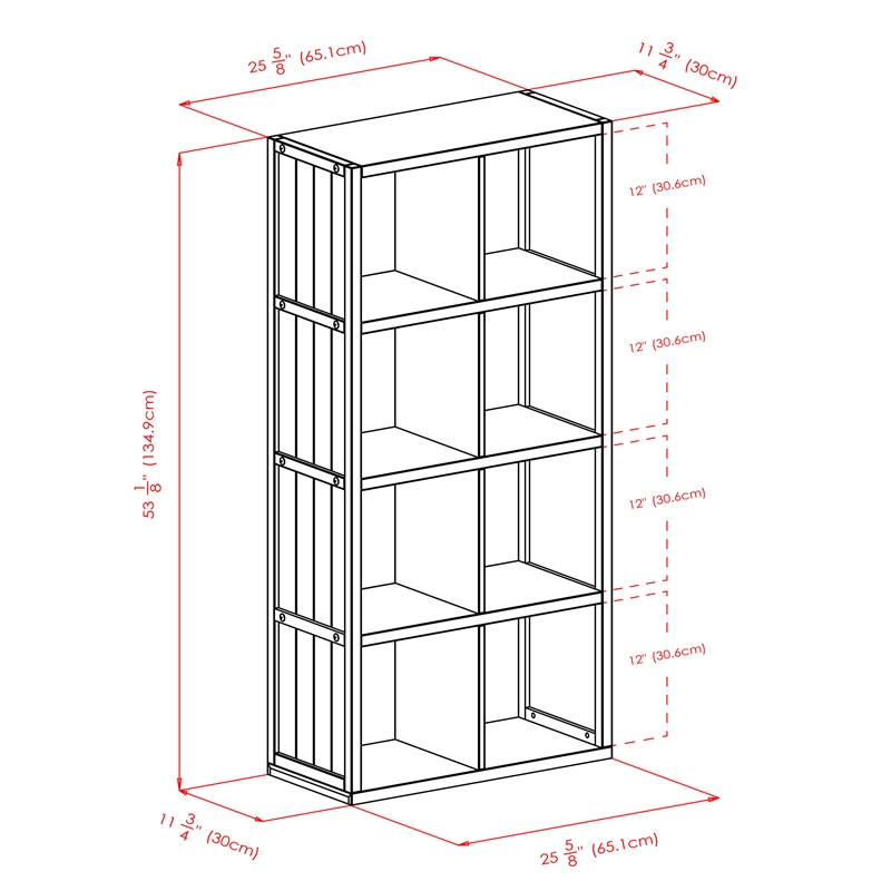 Winsome Timothy 9-Piece Transitional Wood Storage Cabinet in Black