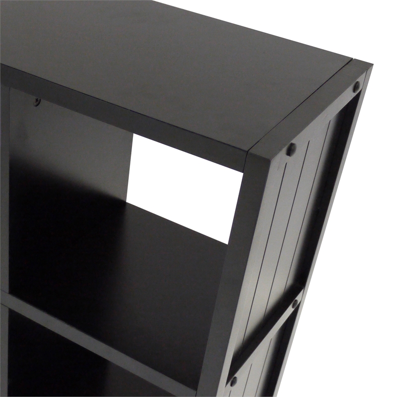Winsome Timothy 9-Piece Transitional Wood Storage Cabinet in Black