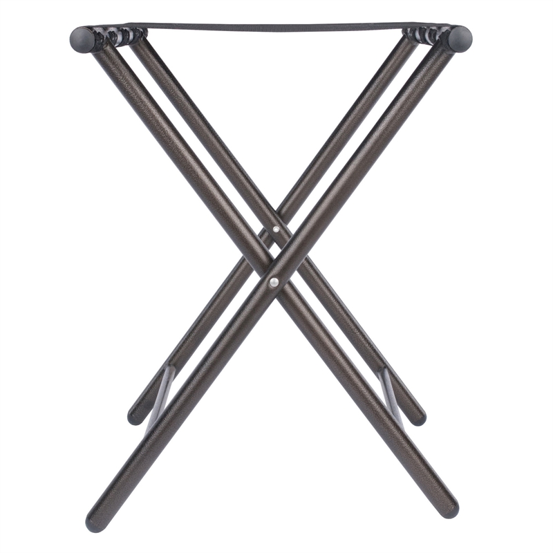 Winsome Tavin Transitional Metal Luggage Rack with Folding Straight Leg - Bronze