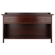 Winsome Adriana 3-Drawer Solid Wood Bench with Storage in Antique Walnut