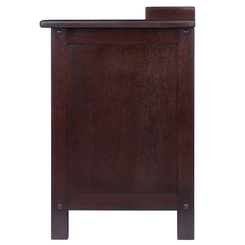 Winsome Adriana 3-Drawer Solid Wood Bench with Storage in Antique Walnut