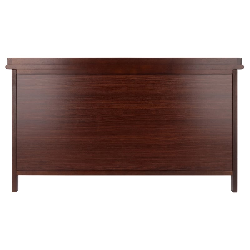 Winsome Adriana 3-Drawer Solid Wood Bench with Storage in Antique Walnut
