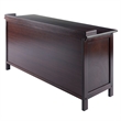 Winsome Adriana 3-Drawer Solid Wood Bench with Storage in Antique Walnut