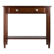 Winsome Richmond Tapered Leg Transitional Solid Wood Console Hall Table - Walnut