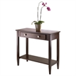 Winsome Richmond Tapered Leg Transitional Solid Wood Console Hall Table - Walnut