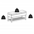 Winsome Monza Transitional Solid Wood Bench with Storage Chest - Espresso/Walnut