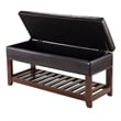 Winsome Monza Transitional Solid Wood Bench with Storage Chest - Espresso/Walnut