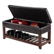 Winsome Monza Transitional Solid Wood Bench with Storage Chest - Espresso/Walnut