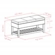 Winsome Monza Transitional Solid Wood Bench with Storage Chest - Espresso/Walnut