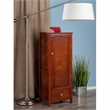 Winsome Brooke Transitional Solid Wood Close Cupboard w/ Drawer - Antique Walnut