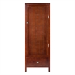 Winsome Brooke Transitional Solid Wood Close Cupboard w/ Drawer - Antique Walnut