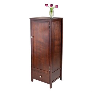 winsome brooke jelly close cupboard with drawer in antique walnut