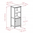 Winsome Brooke Transitional Solid Wood Cupboard with 2 Shelves in Antique Walnut