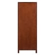 Winsome Brooke Transitional Solid Wood Cupboard with 2 Shelves in Antique Walnut