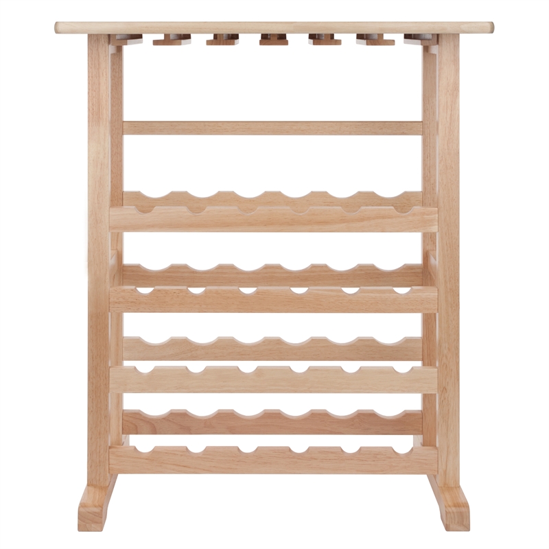 Winsome Vinny 24-Bottle Transitional Solid Wood Wine Rack in Natural