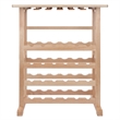 Winsome Vinny 24-Bottle Transitional Solid Wood Wine Rack in Natural