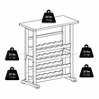 Winsome Vinny 24-Bottle Transitional Solid Wood Wine Rack in Natural