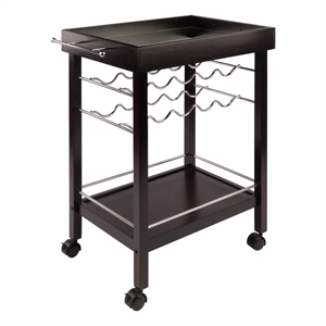 Winsome Johnnie Bar Cart in Espresso Finish