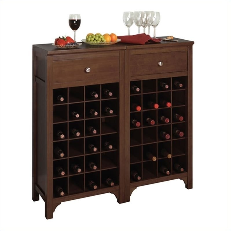 Regalia 24 Bottle Wine Cabinet in Antique Walnut - 94638