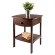 Winsome Claire Transitional Solid Wood Nightstand in Antique Walnut