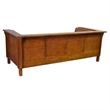 Crafters and Weavers Arts and Crafts Leather Side Sofa in Russet Brown