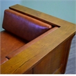 Crafters and Weavers Arts and Crafts Leather Side Sofa in Russet Brown