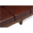 Crafters and Weavers Arts and Crafts Leather Sofa in Brown/Chestnut
