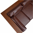 Crafters and Weavers Arts and Crafts Leather Sofa in Brown/Chestnut