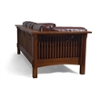 Crafters and Weavers Arts and Crafts Leather Sofa in Brown/Chestnut