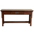 Crafters and Weavers Arts and Crafts 1 Drawer Wood Console Table in Walnut
