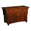Crafters and Weavers Arts and Crafts Wood Cabinet in Dark Walnut