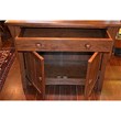 Crafters and Weavers Arts and Crafts Wood Cabinet in Dark Walnut