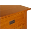 Crafters and Weavers Arts and Crafts 3-Drawer Solid Wood Sideboard in Walnut
