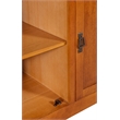 Crafters and Weavers Arts and Crafts 3-Drawer Solid Wood Sideboard in Walnut