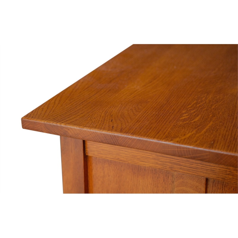 Crafters and Weavers Arts and Crafts 3-Drawer Solid Wood Sideboard in Walnut