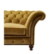Crafters and Weavers Craftsman Mission Fabric Sloped Arm Loveseat in Yellow