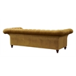 Crafters and Weavers Craftsman Mission Fabric Sloped Arm Sofa in Yellow