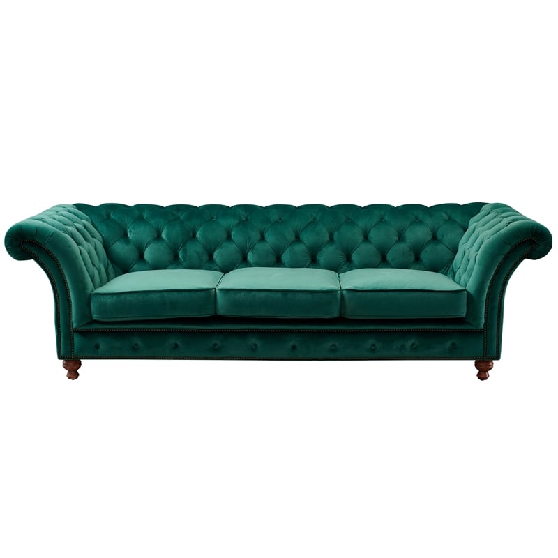 Crafters and Weavers Craftsman Mission Fabric Sloped Arm Sofa in Yellow