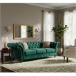 Crafters and Weavers Craftsman Mission Fabric Sloped Arm Sofa in Yellow