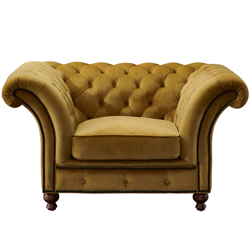 Crafters and Weavers Craftsman Mission Fabric Arm Chair in Green